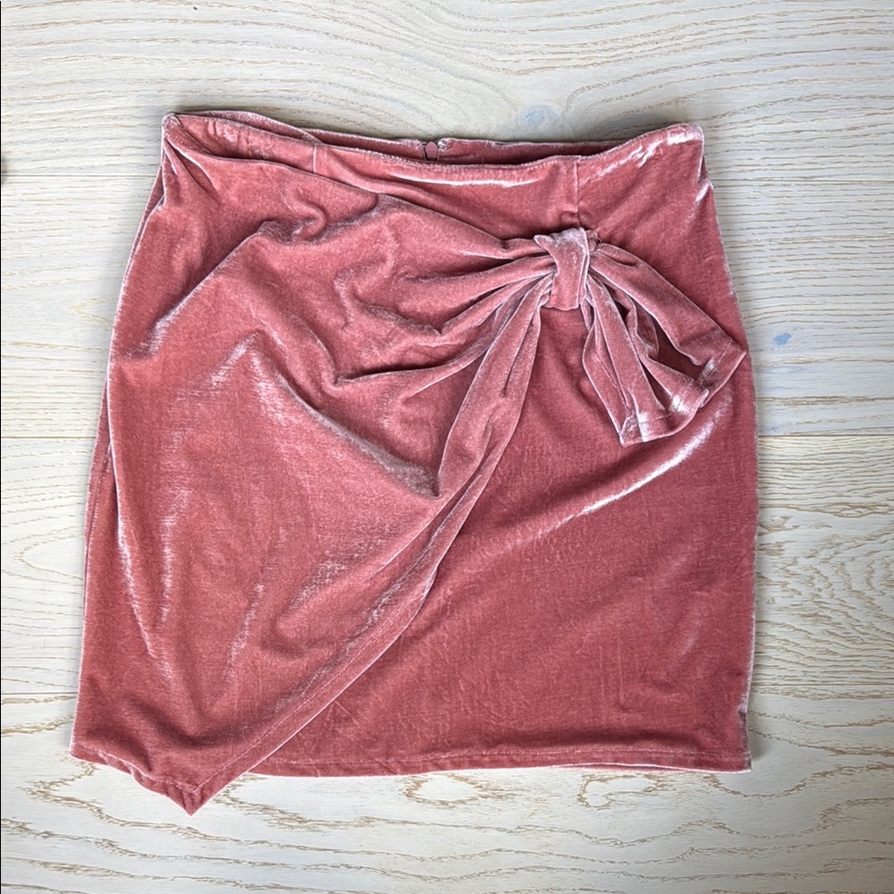 Tularosa Pink Velvet Skirt